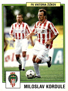 Miloslav Kordule Viktoria Zizkov samolepka Panini Cesky Fotbal 1997 #288