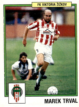 Marek Trval Viktoria Zizkov samolepka Panini Cesky Fotbal 1997 #293