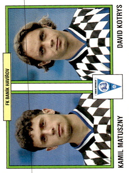 Kamil Matuszny / David Kotrys Havirov samolepka Panini Cesky Fotbal 1997 #308