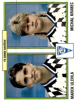 Marek Ulehla / Michal Krabec Havirov samolepka Panini Cesky Fotbal 1997 #309
