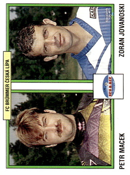 Petr Macek / Zoran Jovanoski Ceska Lipa samolepka Panini Cesky Fotbal 1997 #311
