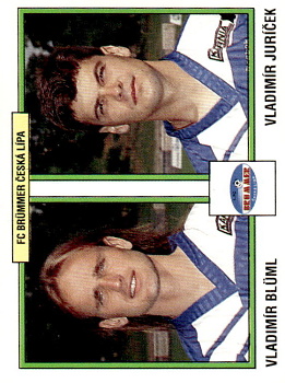 Vladimir Bluml / Vladimir Juricek Ceska Lipa samolepka Panini Cesky Fotbal 1997 #314