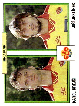 Karel Krejci / Jiri Jeslinek Dukla Praha samolepka Panini Cesky Fotbal 1997 #320