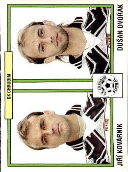 Jiri Kovarnik / Dusan Dvorak Chrudim samolepka Panini Cesky Fotbal 1997 #341