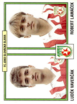Ludek Vavercak / Robert Lamacek Uherske Hradiste samolepka Panini Cesky Fotbal 1997 #347