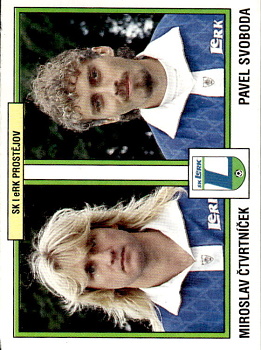 Miroslav Ctvrtnicek / Pavel Svoboda Prostejov samolepka Panini Cesky Fotbal 1997 #355
