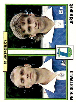 Petr Gottwald / Jiri Bures Prostejov samolepka Panini Cesky Fotbal 1997 #356