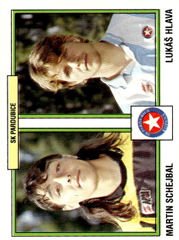 Martin Schejbal / Lukas Hlava Pardubice samolepka Panini Cesky Fotbal 1997 #359