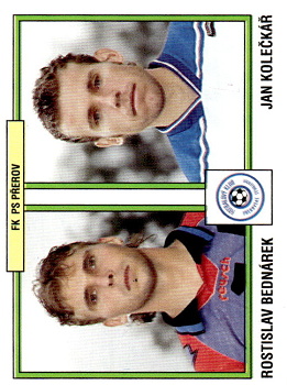 Rostislav Bednarek / Jan Koleckar Prerov samolepka Panini Cesky Fotbal 1997 #367