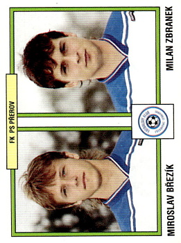 Miroslav Brezik / Milan Zbranek Prerov samolepka Panini Cesky Fotbal 1997 #373