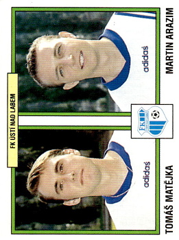 Tomas Matejka / Martin Arazim Usti nad Labem samolepka Panini Cesky Fotbal 1997 #389