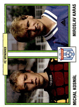 Michal Kosmal / Miroslav Karas Vitkovice samolepka Panini Cesky Fotbal 1997 #391