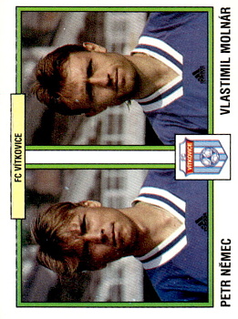 Petr Nemec / Vlastimil Molnar Vitkovice samolepka Panini Cesky Fotbal 1997 #396