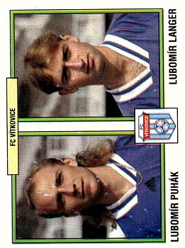 Lubomir Puhak / Lubomir Langer Vitkovice samolepka Panini Cesky Fotbal 1997 #397