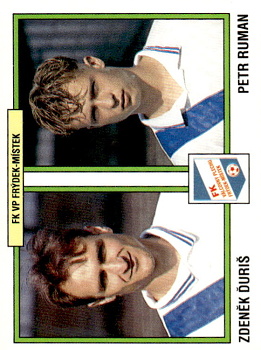 Zdenek Duris / Petr Ruman Frydek-Mistek samolepka Panini Cesky Fotbal 1997 #404