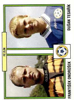 Frantisek Ondrusek / Dusan Tesarik Zlin samolepka Panini Cesky Fotbal 1997 #407