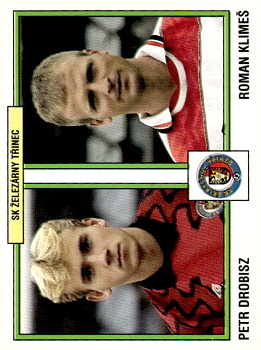 Petr Drobisz / Roman Klimes Trinec samolepka Panini Cesky Fotbal 1997 #415