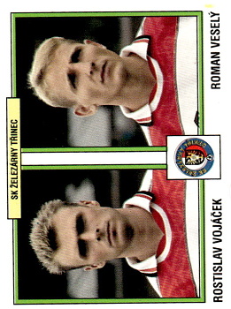 Rostislav Vojacek / Roman Vesely Trinec samolepka Panini Cesky Fotbal 1997 #416