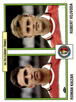 Roman Kaizar / Robert Vojvoda Trinec samolepka Panini Cesky Fotbal 1997 #417