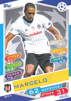 Marcelo Besiktas JK 2016/17 Topps Match Attax CL #BES6