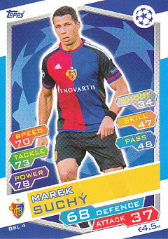 Marek Suchy FC Basel 2016/17 Topps Match Attax CL #BSL4