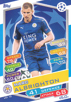 Marc Albrighton Leicester City 2016/17 Topps Match Attax CL #LEI10