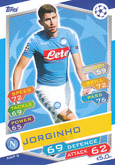 Jorginho SSC Napoli 2016/17 Topps Match Attax CL #NAP9