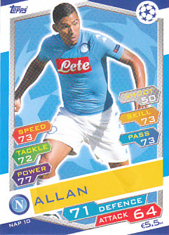 Allan SSC Napoli 2016/17 Topps Match Attax CL #NAP10