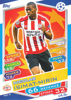 Nicolas Isimat-Mirin PSV Eindhoven 2016/17 Topps Match Attax CL #PSV5