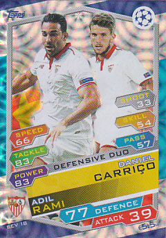 Rami Carrico Sevilla FC 2016/17 Topps Match Attax CL Defensive Duo #SEV18