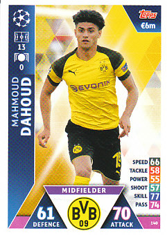 Mahmoud Dahoud Borussia Dortmund 2018/19 Topps Match Attax CL #140