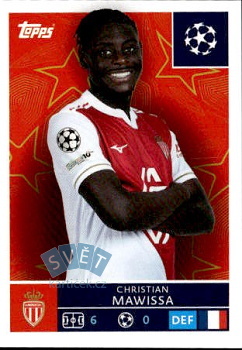 Christian Mawissa AS Monaco samolepka Topps UEFA Champions League 2025/26  #78