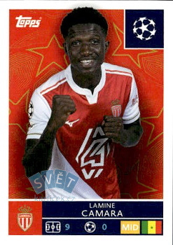 Lamine Camara AS Monaco samolepka Topps UEFA Champions League 2025/26  #79