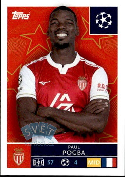 Paul Pogba AS Monaco samolepka Topps UEFA Champions League 2025/26  #80
