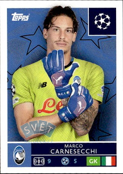 Marco Carnesecchi Atalanta BC samolepka Topps UEFA Champions League 2025/26  #86