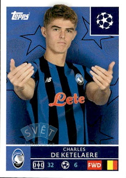 Charles de Ketelaere Atalanta BC samolepka Topps UEFA Champions League 2025/26  #94