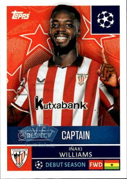 Inaki Williams Athletic Bilbao samolepka Topps UEFA Champions League 2025/26  #99