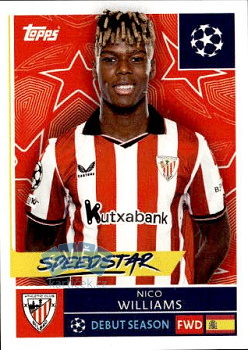 Nico Williams Athletic Bilbao samolepka Topps UEFA Champions League 2025/26  #110