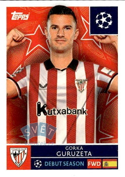 Gorka Guruzeta Athletic Bilbao samolepka Topps UEFA Champions League 2025/26  #111