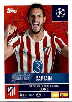 Koke Atletico Madrid samolepka Topps UEFA Champions League 2025/26  #113