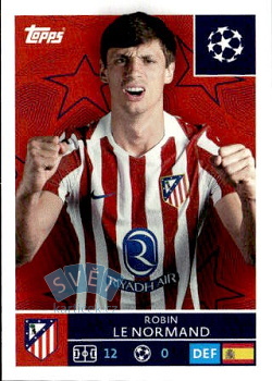 Robin le Normand Atletico Madrid samolepka Topps UEFA Champions League 2025/26  #117