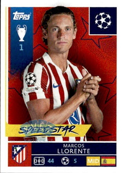 Marcos Llorente Atletico Madrid samolepka Topps UEFA Champions League 2025/26  #120