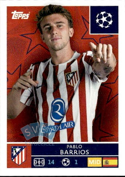 Pablo Barrios Atletico Madrid samolepka Topps UEFA Champions League 2025/26  #122