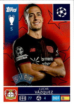 Lucas Vazquez Bayer 04 Leverkusen samolepka Topps UEFA Champions League 2025/26  #130