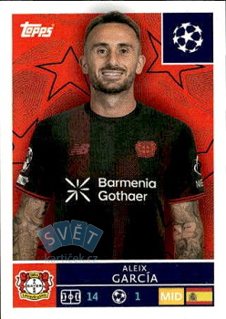 Aleix Garcia Bayer 04 Leverkusen samolepka Topps UEFA Champions League 2025/26  #134