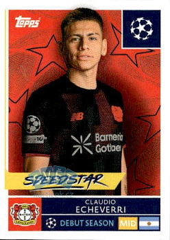 Claudio Echeverri Bayer 04 Leverkusen samolepka Topps UEFA Champions League 2025/26  #137