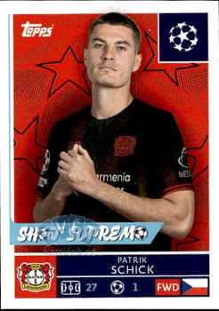 Patrik Schick Bayer 04 Leverkusen samolepka Topps UEFA Champions League 2025/26  #139