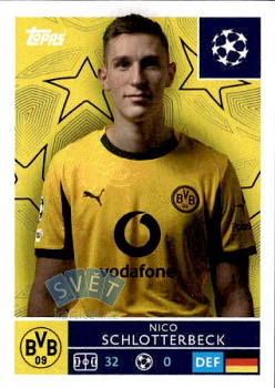 Nico Schlotterbeck Borussia Dortmund samolepka Topps UEFA Champions League 2025/26  #145