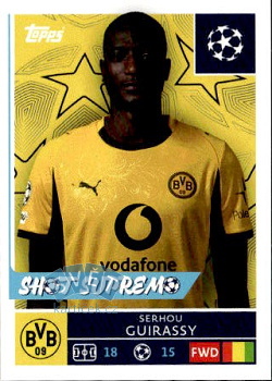 Serhou Guirassy Borussia Dortmund samolepka Topps UEFA Champions League 2025/26  #152