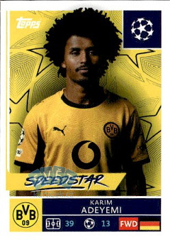 Karim Adeyemi Borussia Dortmund samolepka Topps UEFA Champions League 2025/26  #153
